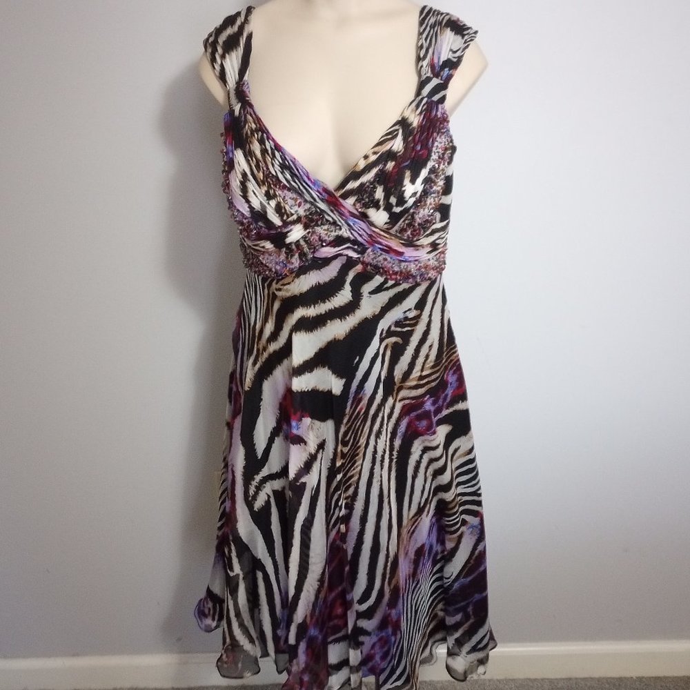 Occasions by Mon Cheri Animal Print Dress - Size 10